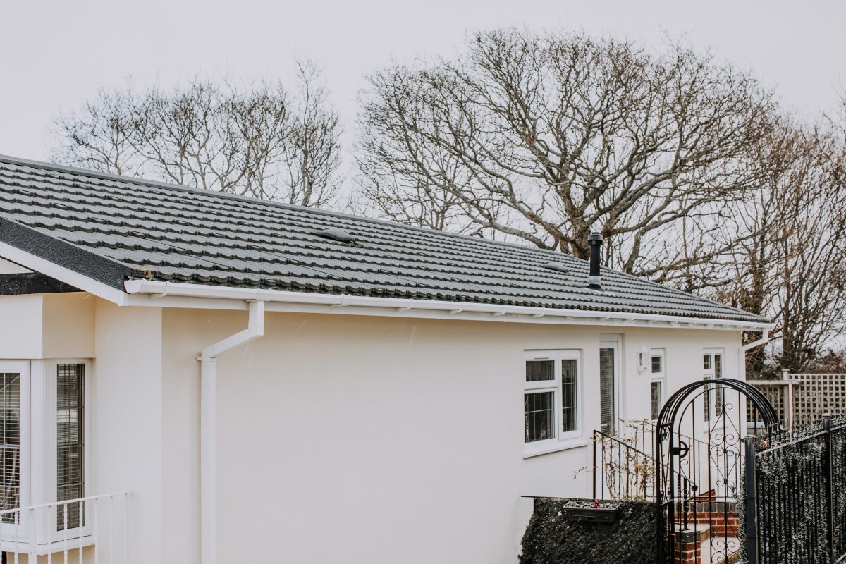 Park Home External wall insulation after rear
