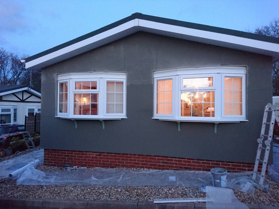 Park Home External Wall Insulation, Eastbourne Heights Platinum Park