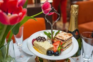 Afternoon tea with bubbles